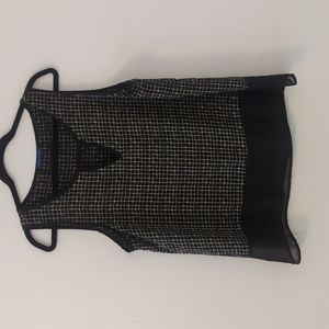 Sweet Claire Black Print Shirt Sz L